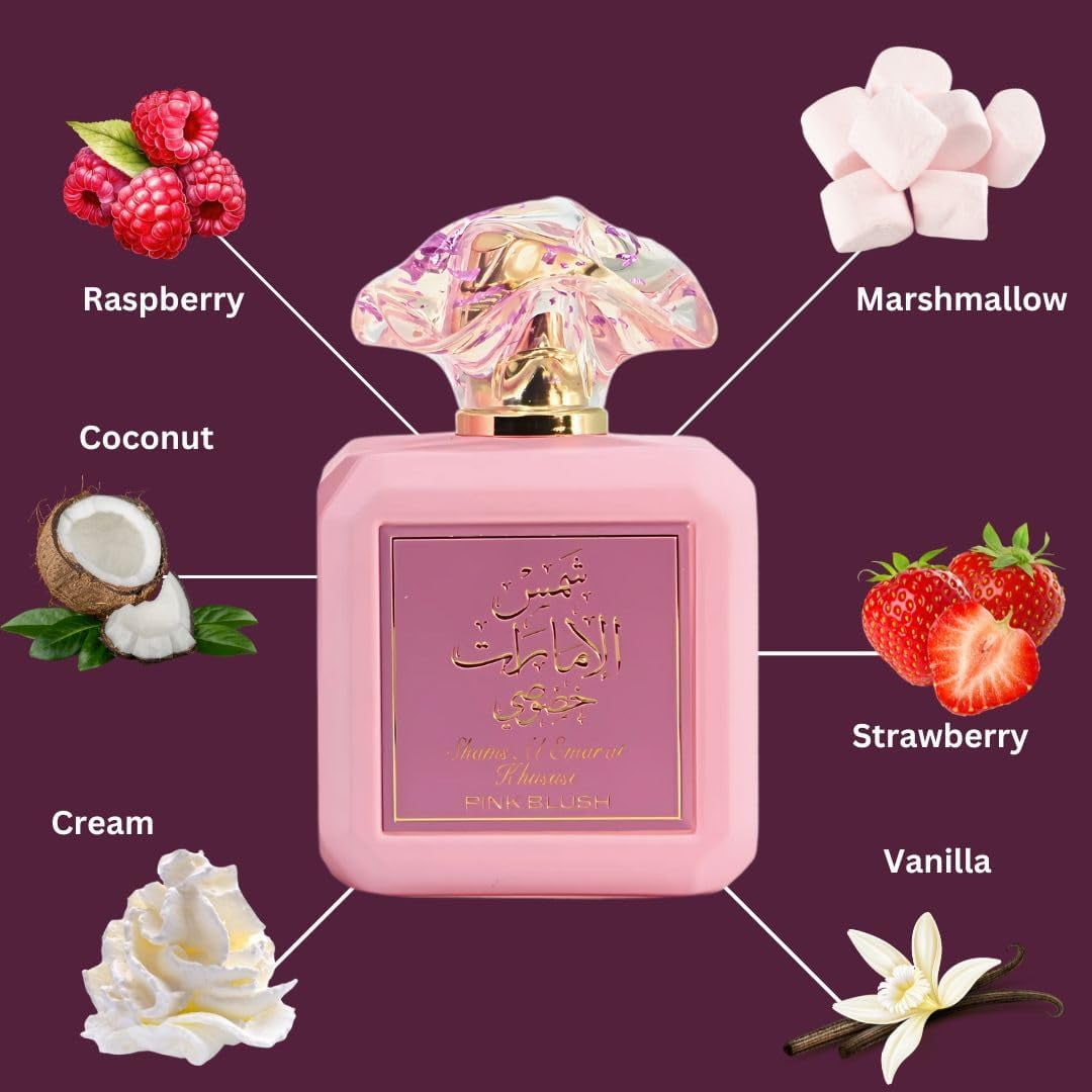 Pink Blush Shams Al Emarat Khususi Eau De Parfum Spray 100ML (3.4 OZ) by  | | a Sweet, Elegant Fragrance for Every Occasion.