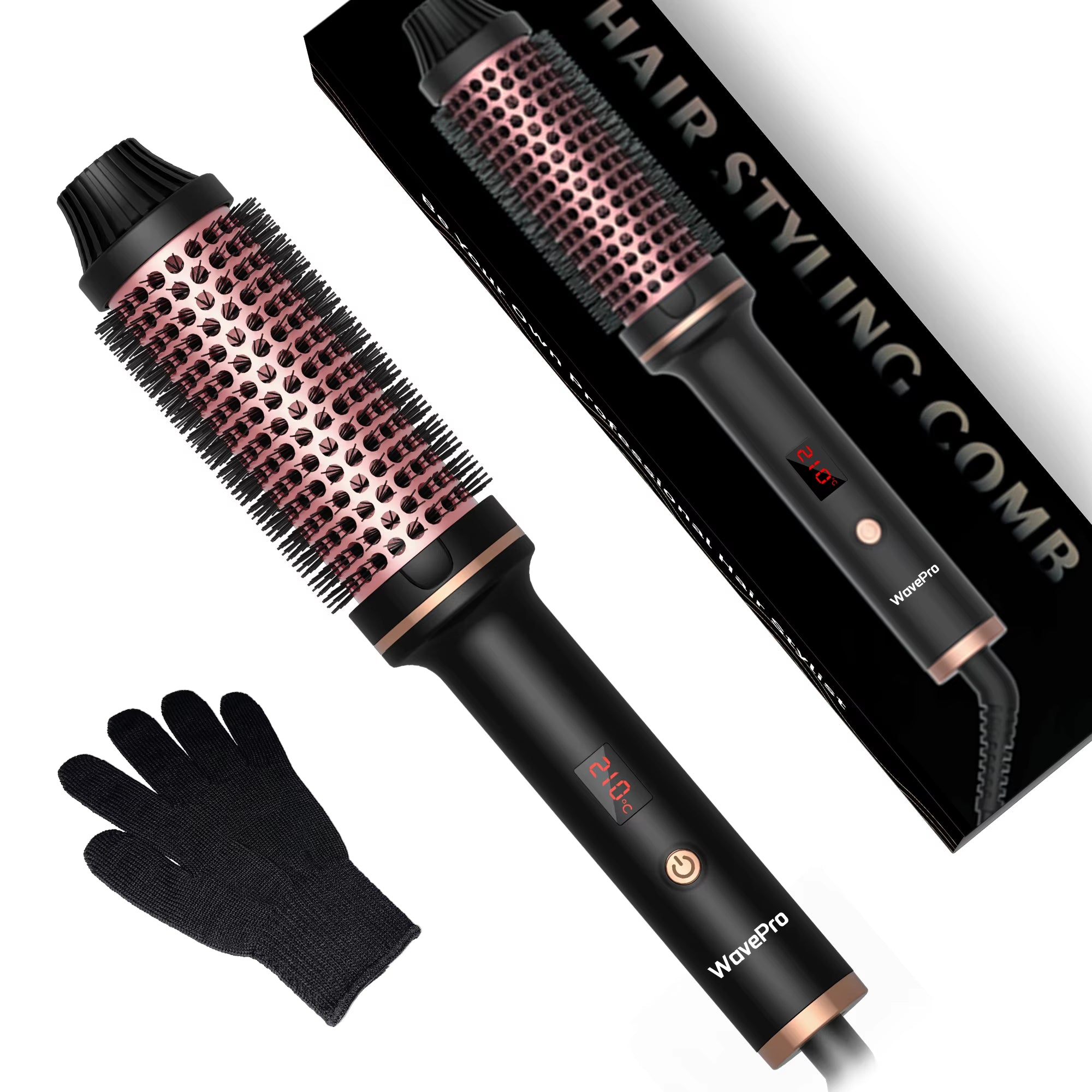 Thermal Brush for Hair Styling 5 Heat Settings Fast Heating Frizz Control & Shine Salon Quality